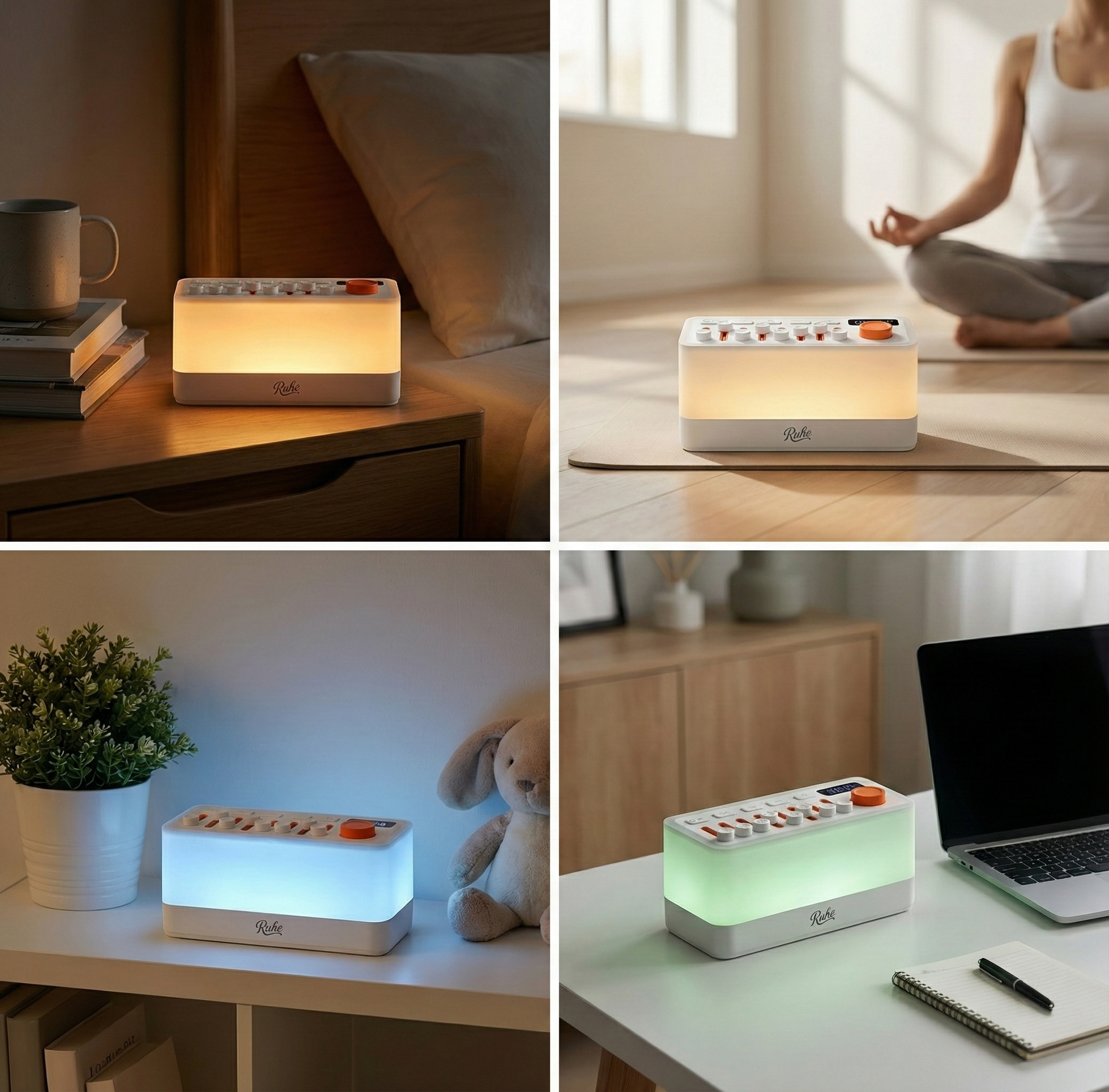 Ruhe 3-in-1 Sleep Sound Machine, Nightlight & Bluetooth Speaker